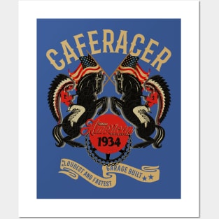 legendary American Cafe Racer Motorcycles Posters and Art